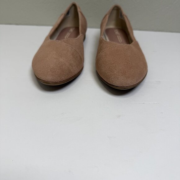 Toms Women's Pink Suede Jutti Neat Slip-On Almond Toe Ballet Flats Size 7.5W - Picture 3 of 11